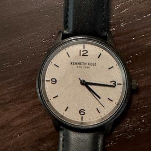 Kenneth Cole Watch With Black Leather Band